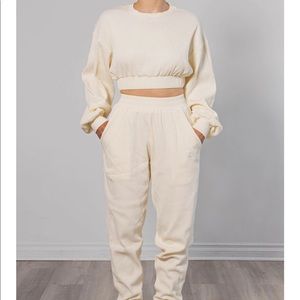 Xs Cream matching Sweatsuit *set